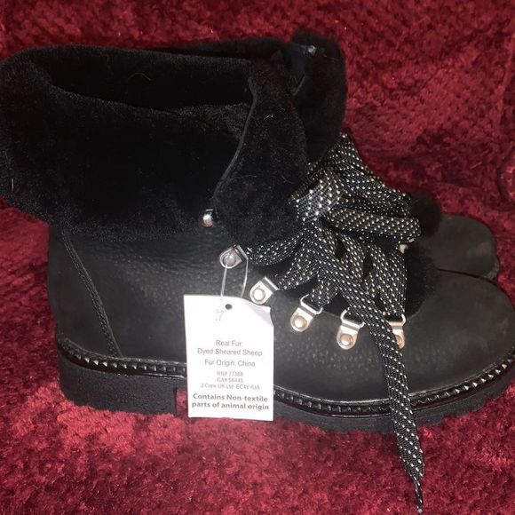 J Crew shearling lined hiking boots! Size 6 NWT - Picture 2 of 8
